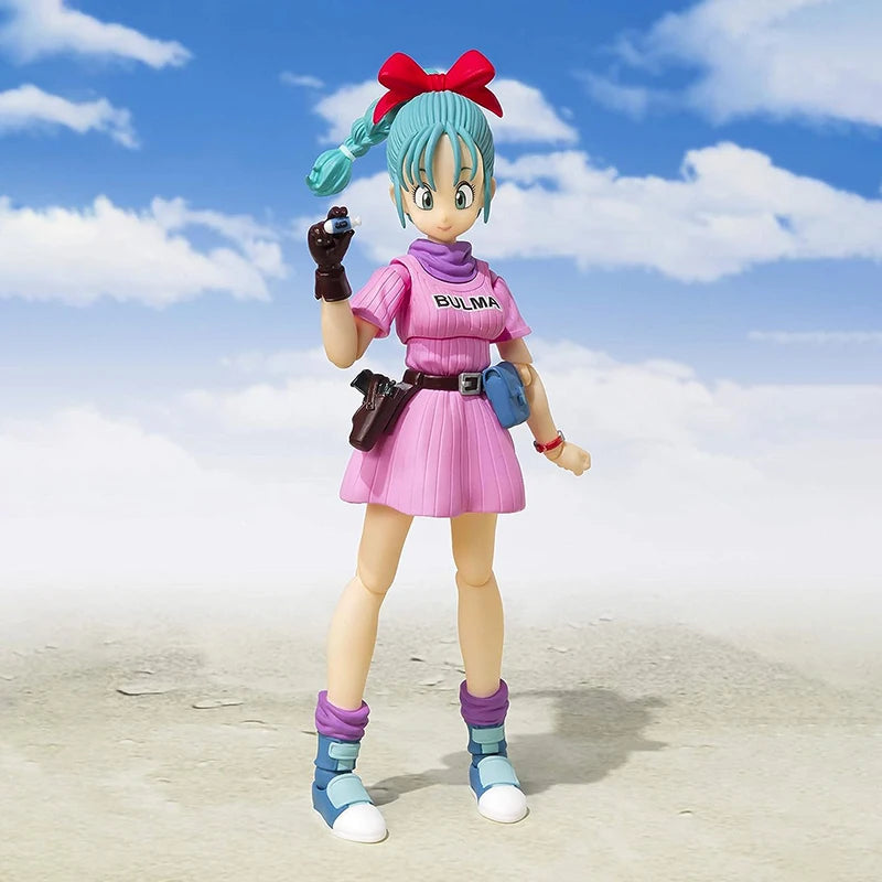 18cm SHF Dragon Ball Figures Bulma's Motorcycle Hoipoi Capsule No. 9 Action Figure PVC Collection Bulma Goku Figurine Model Toys