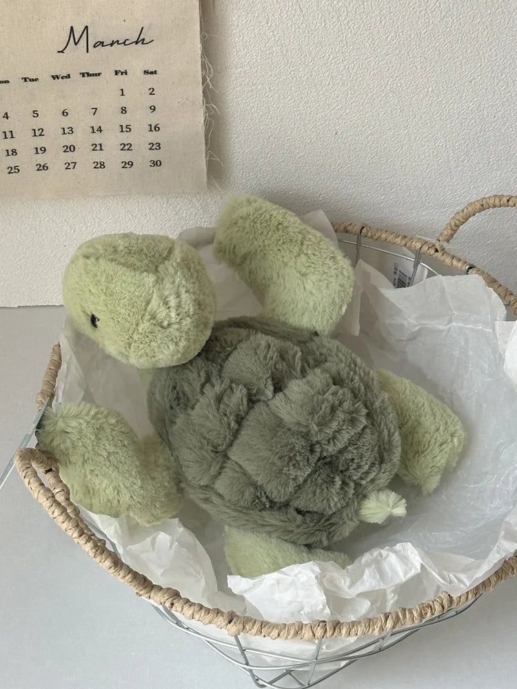 jelly cat 28cm Turtle Plush Doll Creative Companion Plush Toy Doll Simulation Turtle Pet Toy Children'S Holiday Gift