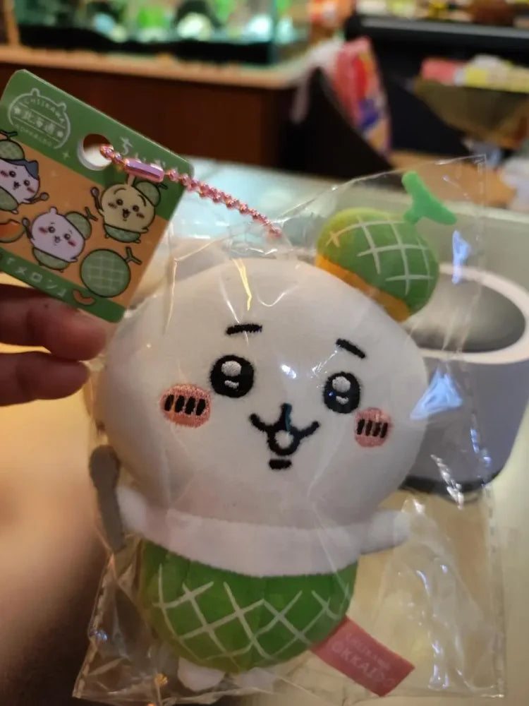 Hokkaido Series Cartoon New Chiikawas Cantaloupe Usagi Doll Self-deprecating Bear Plush Toy Bag Pendant Keychain Decoration Gift