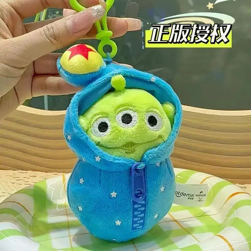 Disney Toy Story Alien Cute Kawaii Three Eyes Boy Plush Pendant School Bag Backpack Pendant Keychain Plush Toy Birthday Gift