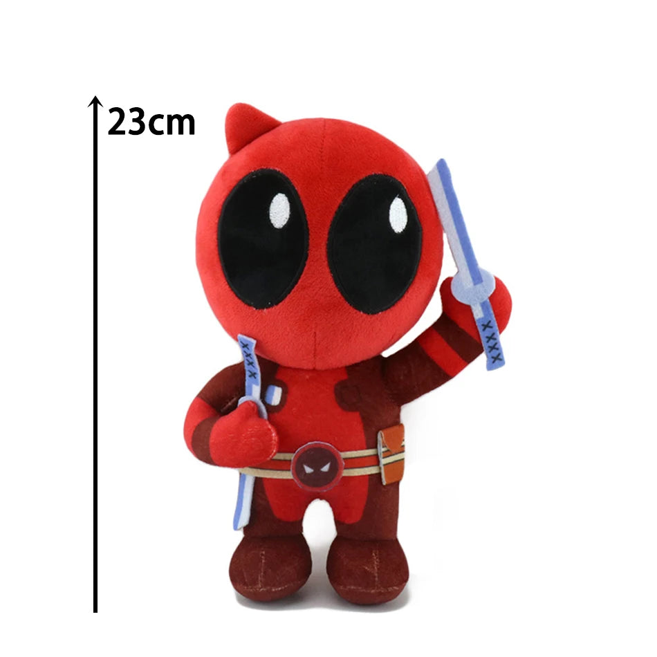 12-22cm Marvel Deadpool Plush Stuffed Toys Cartoon Comics Figures Soft Dolls Pendant Kids Birthday Gifts Kawaii Xmas Decor