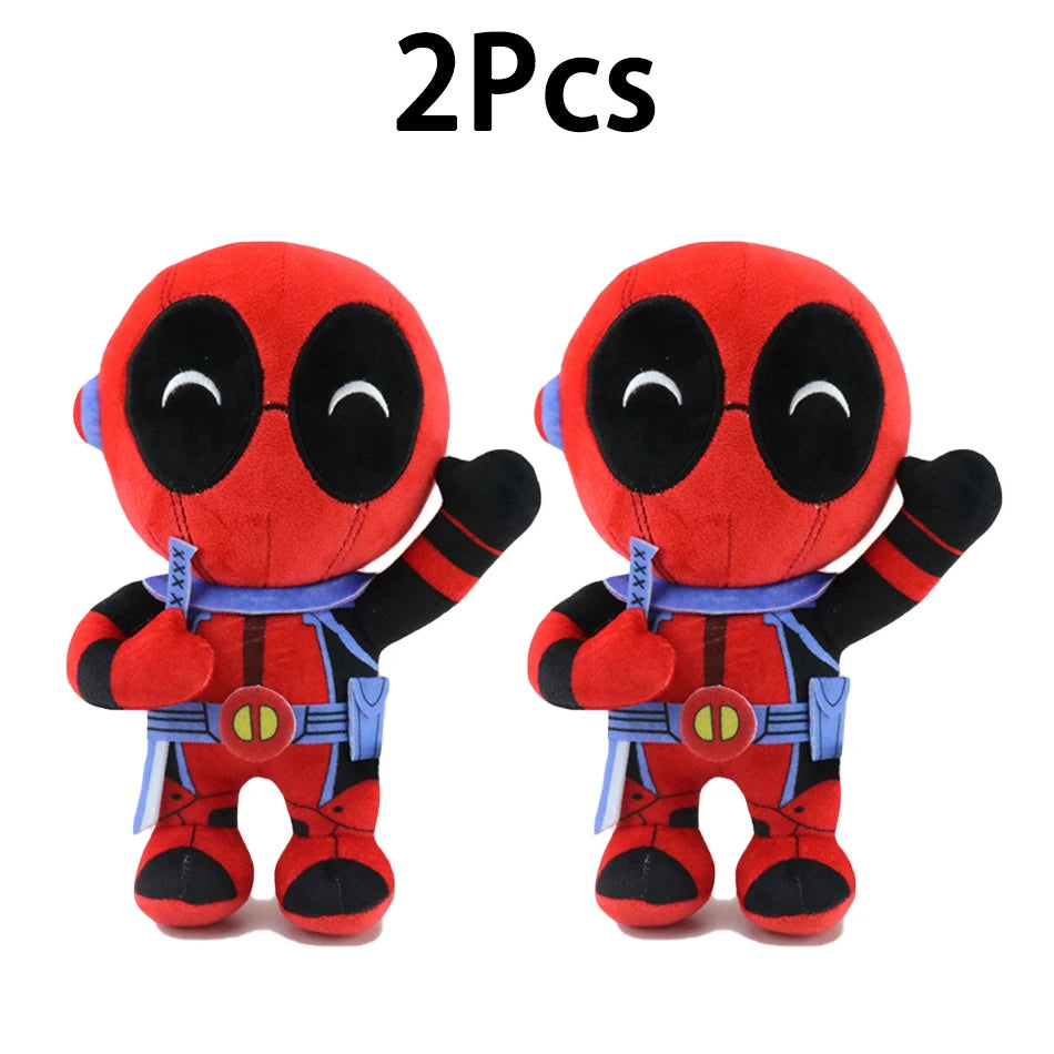 12-22cm Marvel Deadpool Plush Stuffed Toys Cartoon Comics Figures Soft Dolls Pendant Kids Birthday Gifts Kawaii Xmas Decor