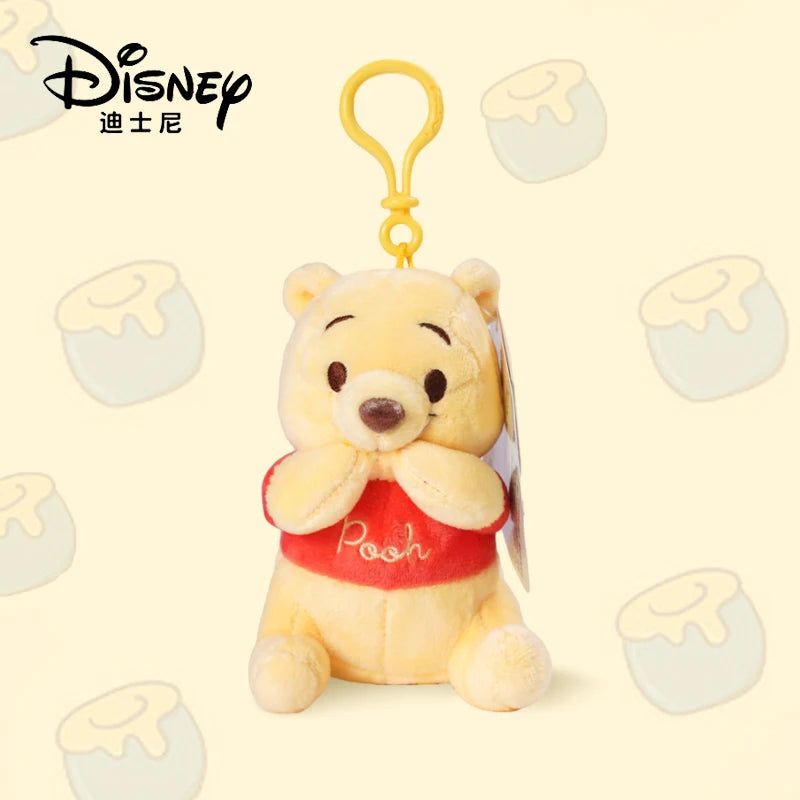 Disney Winnie the Pooh Keychain Plush Toy Doll keyring Backpack Pendant Comfortable And Soft Children's Toy