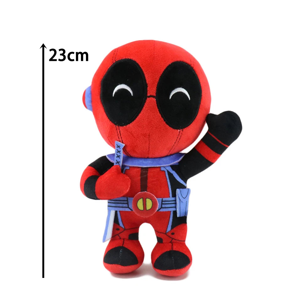 12-22cm Marvel Deadpool Plush Stuffed Toys Cartoon Comics Figures Soft Dolls Pendant Kids Birthday Gifts Kawaii Xmas Decor