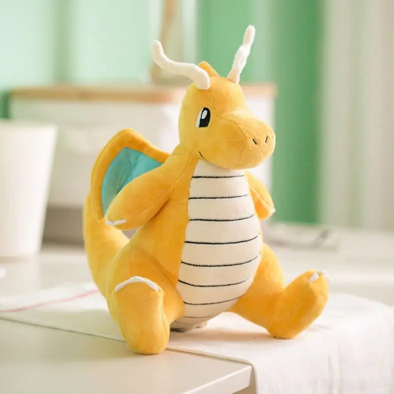 Pokemon Kawaii Dragonite Stuffed Toys Cartoon&Cute Fast Dragon Plush Dolls Throw Pillow Birthday Gift For Kids Friends Boys