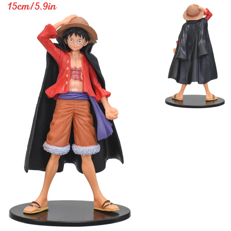 28cm One Piece Monkey D Luffy Anime Figure Toys Confident Smiley Luffy Three Form Face Changing Action Figurine PVC Model Dolls one piece luffy action figure luffy figure action
