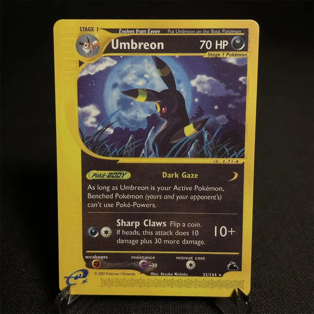 Pokemon Card Shining Card Gym Series Houndoom Jolteon Umbreon Gyarados Snorlax Steelix Piloswine Gift Kids Toys Proxy Card