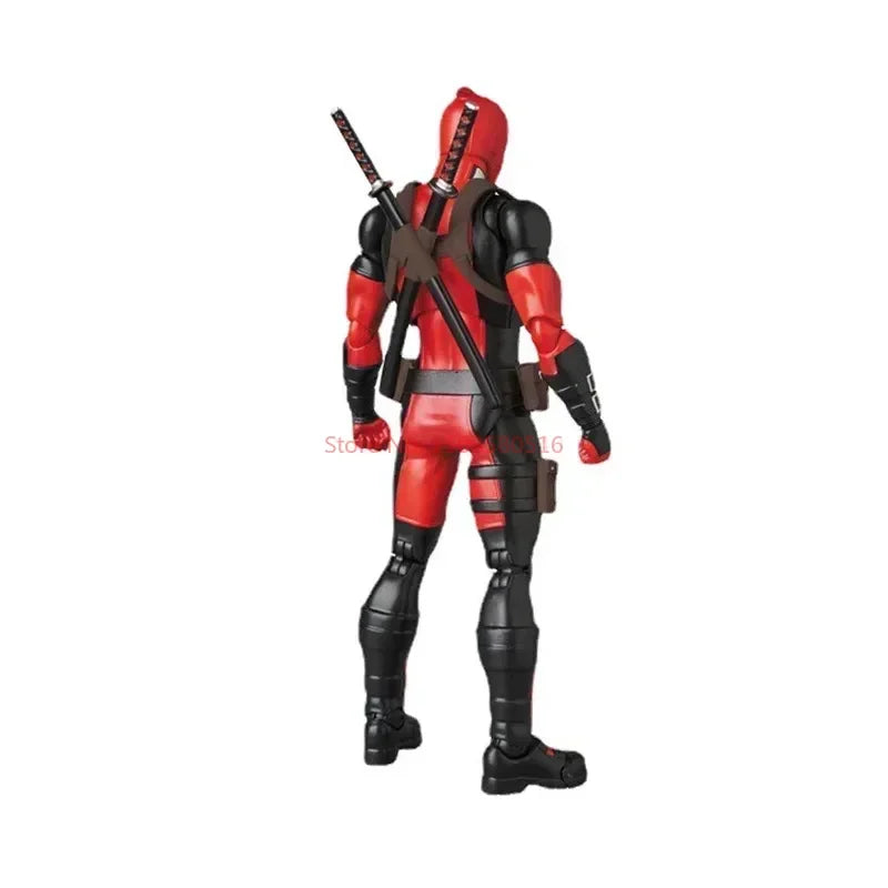 Stock 16cm Anime Deadpool Mafex 082 X-men Action Figures Comic Version Collectable Model Doll Cool Boys Birthday Festival Gifts