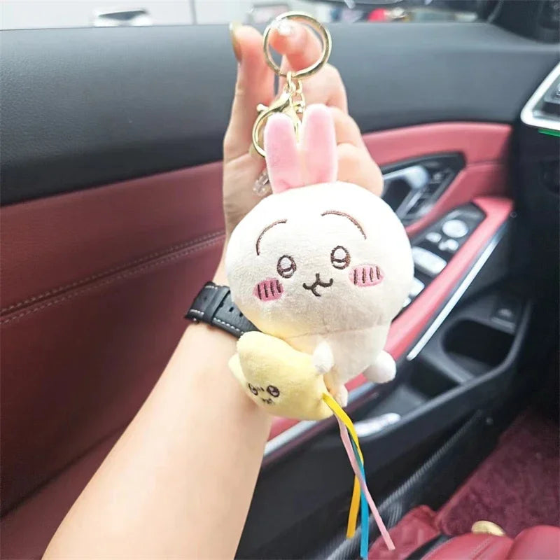 Chiikawa Plush Doll Pendant Star Hugging Series Hachiware USAGI Cute Cartoon Keychain Hanging Keychain Plush Doll Accessories
