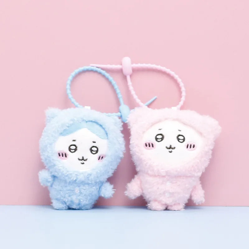 12Cm Kawaii Chiikawa Plush Keychain Girls Cute Cartoon Backpack Ornament Pendant Children Plush Toy Birthday Present Kids Gift