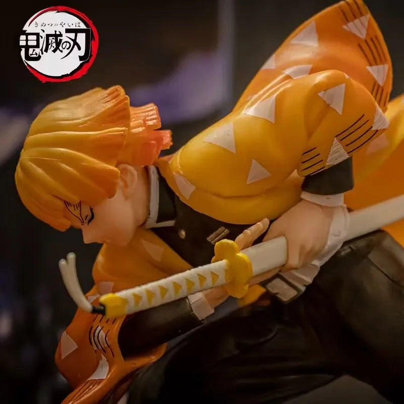 14cm Demon Slayer Figure Agatsuma Zenitsu Action Figure PVC Figurine Model Ornaments Children's Toy Doll Boys Gifts Collectibles