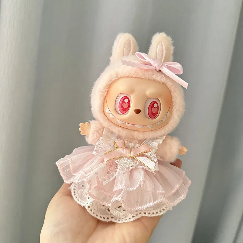17cm Mini Plush Doll'S Clothes Outfit Accessories For Korea Kpop Exo Labubu I II Idol Dolls Sitting Party Series Clothing Gift