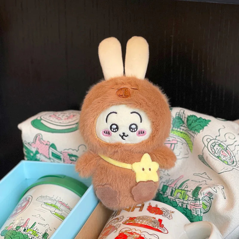 13cm Kawaii Chiikawa Hachiware Usagi Cute Plush Backpack Pendant Keychain Doll Toys Children's Gift