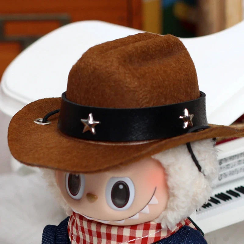 17cm Labubu Doll Cowboy Style Doll Clothes Set Doll Decoration Accessories Ropa Labubu