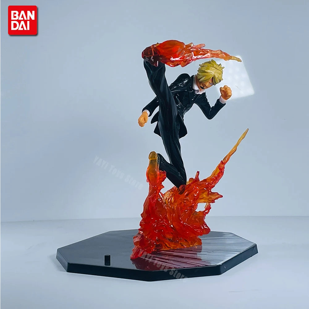 One Piece Anime Figure Fire Fist Luffy Ace Sanji Battle Model Dolls PVC sabo Action Figurine Zoro Ghost Three-Knife Toys
