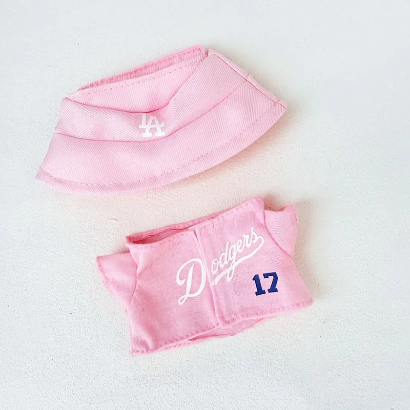 The first, second and third generations of Labubu clothes pendant Labubu sitting baby clothes LA baseball suit trend
