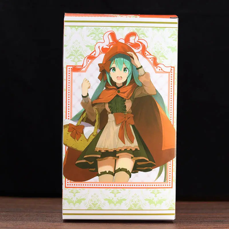 18cm Hatsune Miku Anime Action Figure Manga Statue PVC Catoon Kawaii Little Red Miku Collectible Model Toys Boxed Decoration