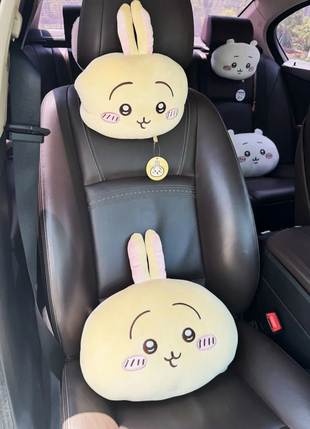 Chiikawa Car Seat Neck Pillow Waist Pillow Plush Cute Car Decoration Cartoon Cute Object Usagi Car Decoration Accessories Gift