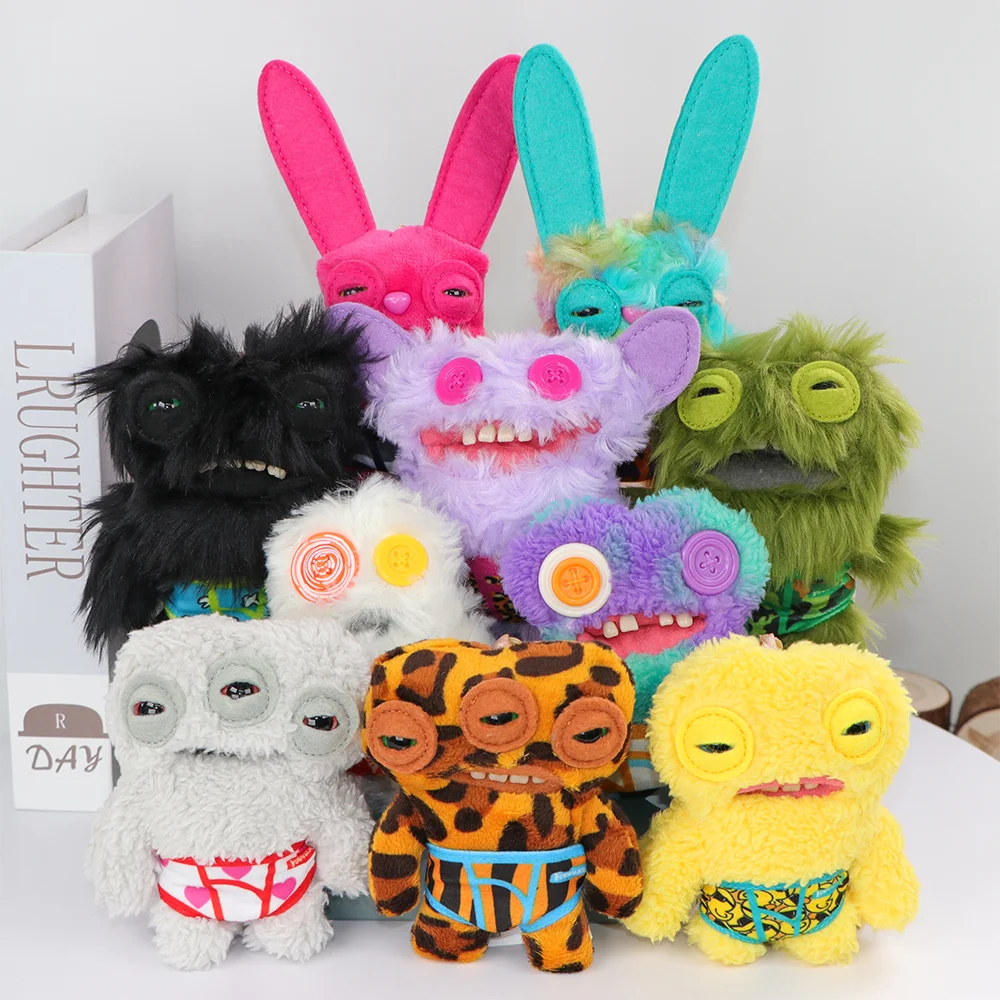 Fuggler Ugly Teeth Monsters Original Plush Toys Screamer Giggle Gaping Pranker Monster Keychain Punk Niche Fluffy Pendant Gift