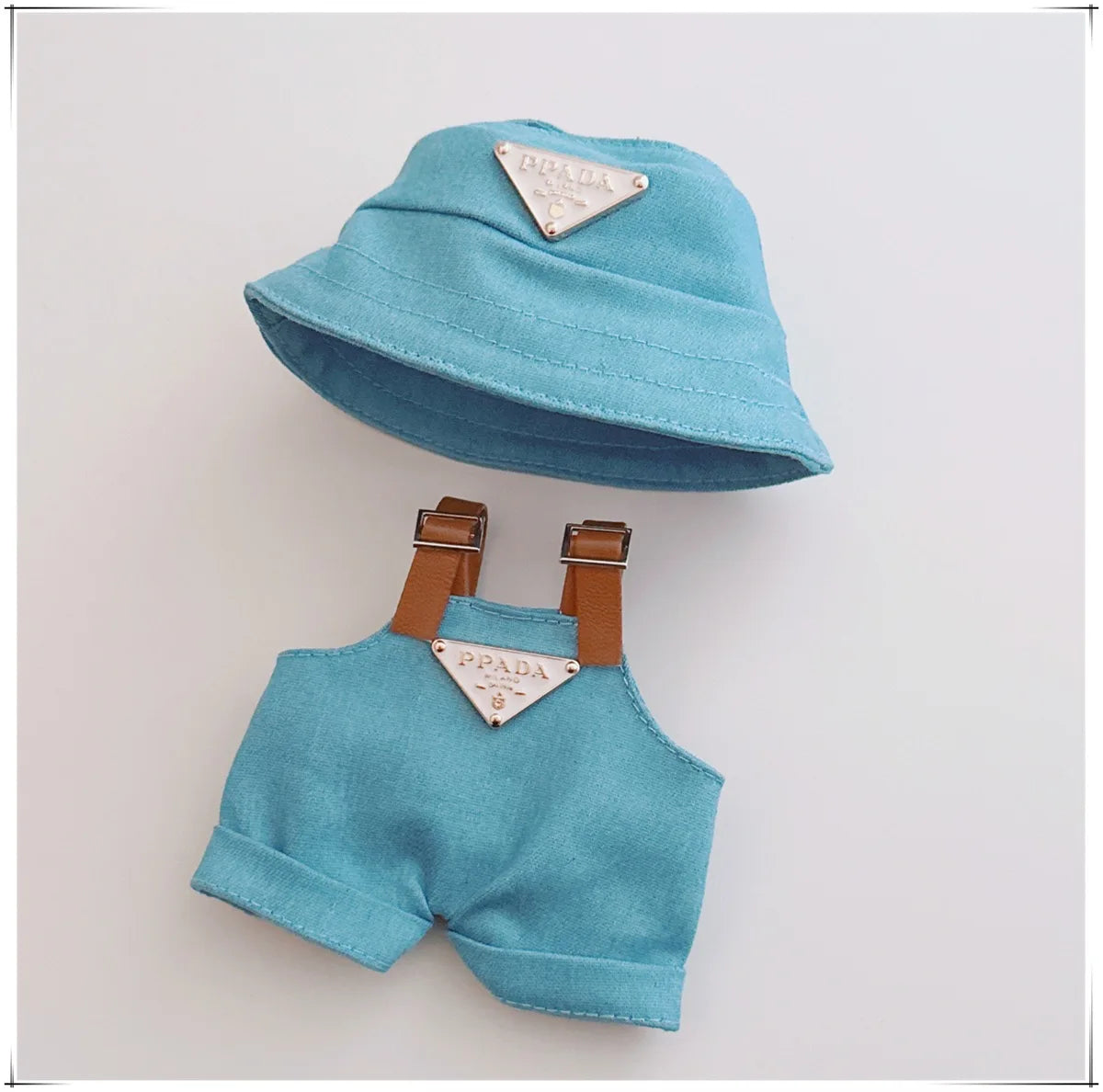 The first and second generations of Labubu only sell 17cm seated party clothes accessories inverted triangle workwear fashion (No Doll)