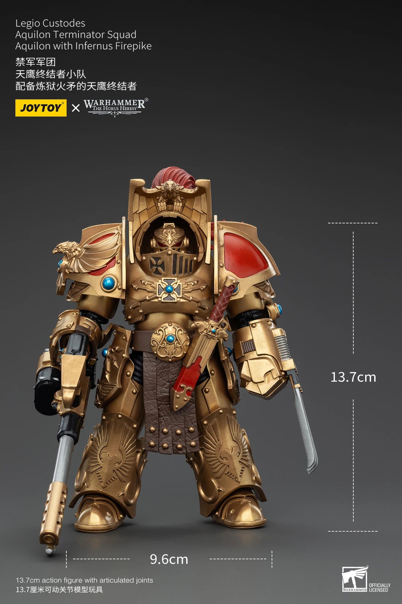 JOYTOY Warhammer 30k 1/18 Action Figures Legio Custodes Aquilon Terminator Squad Toy Collection Figure