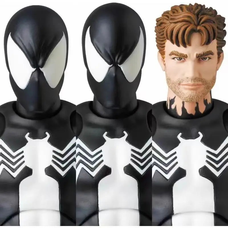 CT 1/12 The Amazing Spider-Man MAFEX 147 S.H.Figuarts Spider Man Venom symbiotic Black Suit Anime Action Figures 6