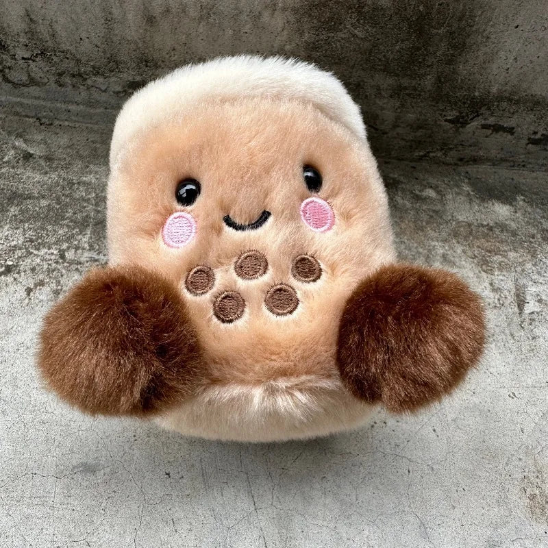 13cm Jellycat Cartoon Coffee Milk Tea Bag Pendant Plush Toy Keychain Dolls Accompanying Cups Crossbody Bags Plush Female Bags