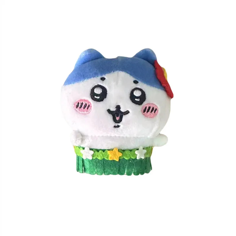 Self-mocking Xiong Jiyika Wow Hula Skirt Chiikawa Plush Doll Backpack Key Pendant Accessories Doll