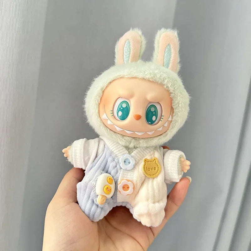 17cm Mini Plush Doll'S Clothes Outfit Accessories For Korea Kpop Exo Labubu I II Idol Dolls Sitting Party Series Clothing Gift