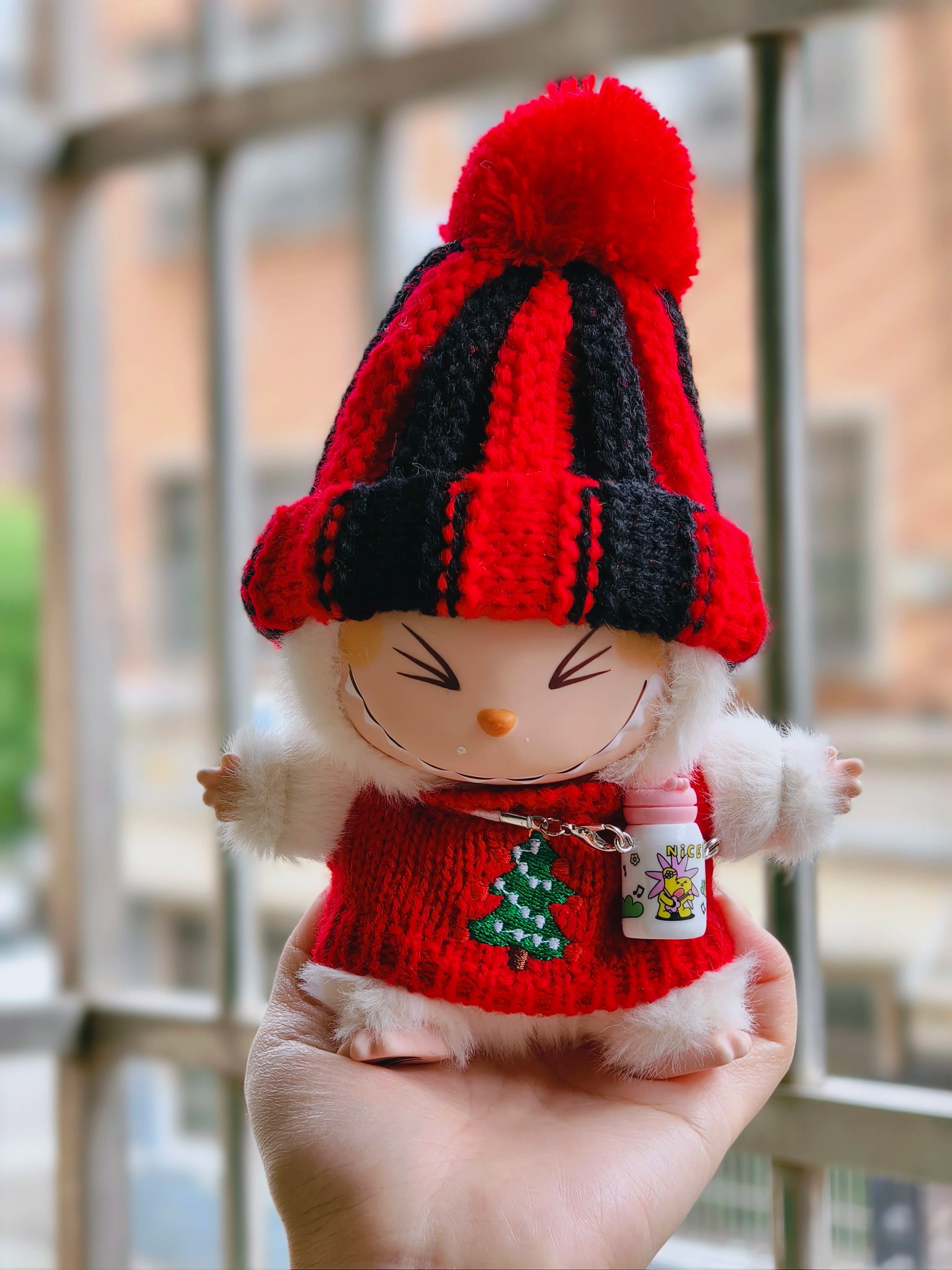 17cm Labubu I II Idol Dolls Scarf Hat Suits Clothing Plush Doll'S Clothes Outfit Accessories For Korea Kpop Exo Sitting Party