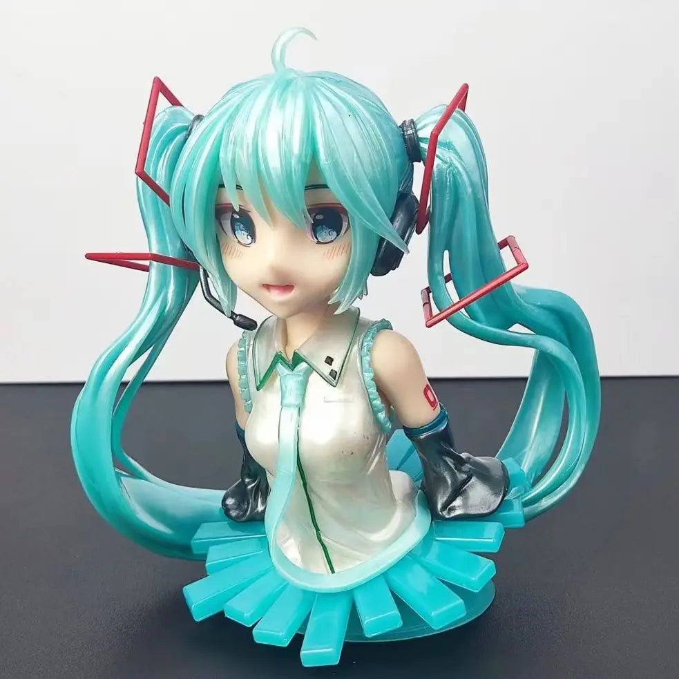 16cm Anime Hatsune Miku Figure Three colors Bust Collectible Kawaii PVC Action Figure Model Doll Toys for Christmas Gifts
