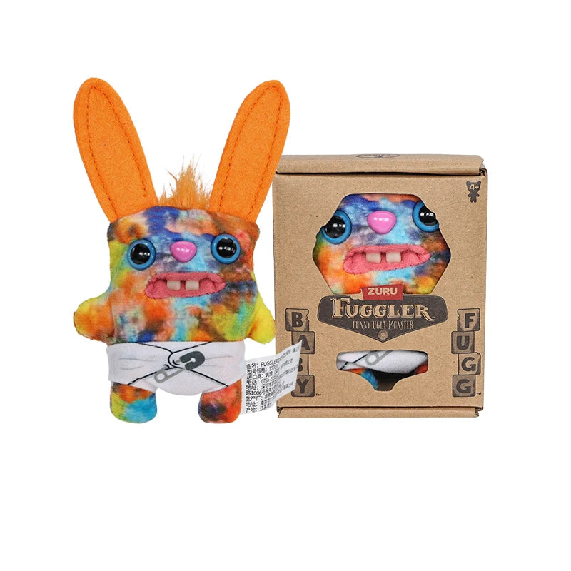 10cm Fuggler Plush Grin Grin Oogah Boogah Annoyed Alien Funny Monster Baby Series Mini Tooth Treasure Doll in Diaper Soft Toys