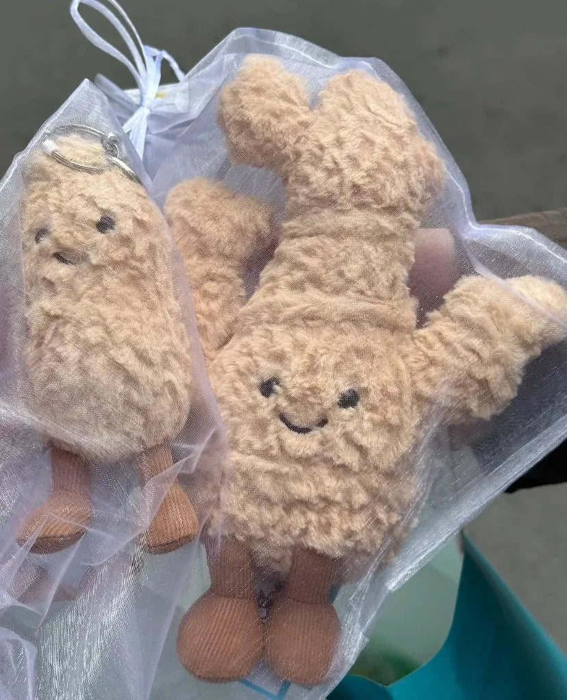 Apricot Lamb 18cm Ginger Plush Doll Cute Food Appease Doll Home Bedroom Ornaments Cat And Dog Interactive Toy Gift Jelly