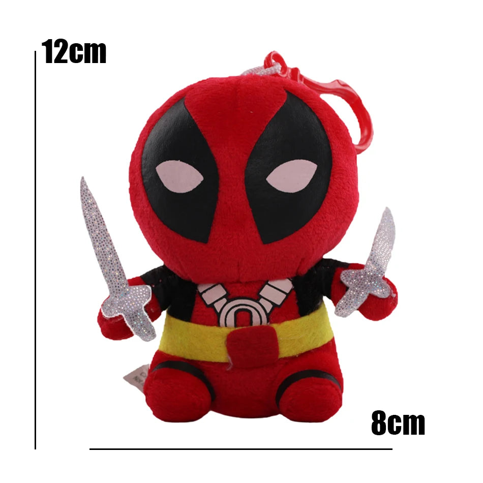 12-22cm Marvel Deadpool Plush Stuffed Toys Cartoon Comics Figures Soft Dolls Pendant Kids Birthday Gifts Kawaii Xmas Decor