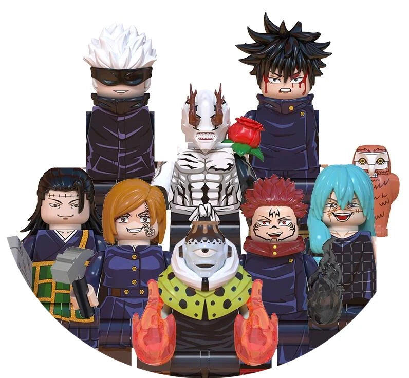 Naruto Sasuke Sakura Kakashi Obito Jiraiya Tsunade Anime Mini Man Blocks Figure