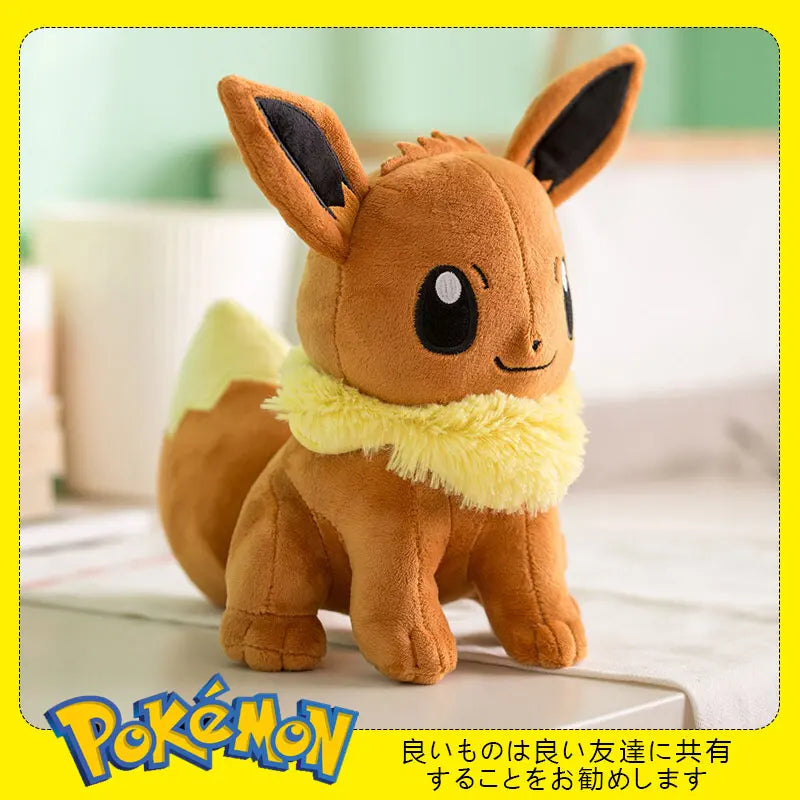 Eevee Pokemon Kawaii Pikachu Stuffed Toys Cartoon&Cute Fox Plush Doll Throw Pillow Car Decoration Birthday Gift For Kids Boy