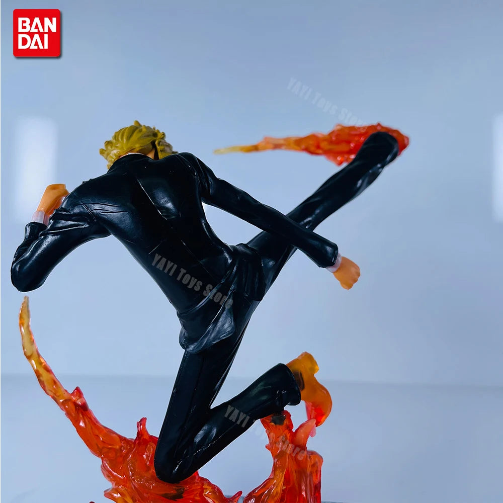 One Piece Anime Figure Fire Fist Luffy Ace Sanji Battle Model Dolls PVC sabo Action Figurine Zoro Ghost Three-Knife Toys