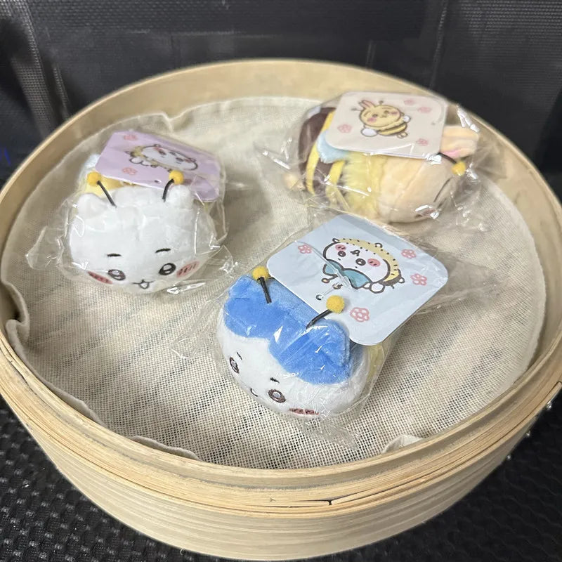 10cm Chiikawa Plush Cute Hachiware Usagi Kawaii Cute Bee Doll PP Cotton Ornament Gifts Small Pendant Collections Toys for Kids