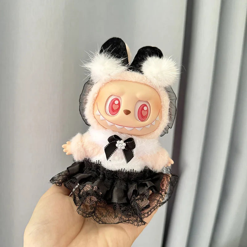 17cm Mini Plush Doll'S Clothes Outfit Accessories For Korea Kpop Exo Labubu I II Idol Dolls Sitting Party Series Clothing Gift