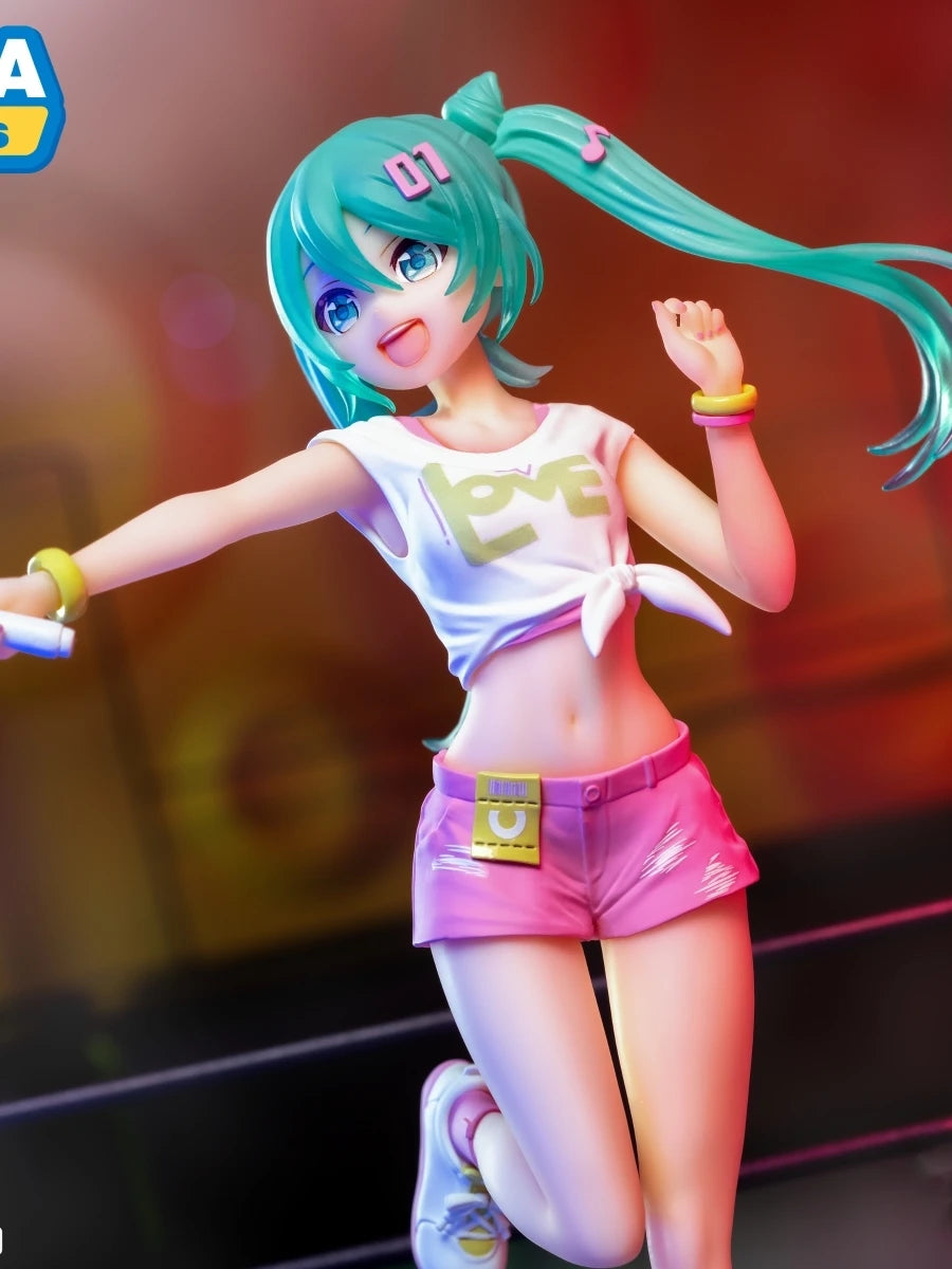 Miku Anime Girl Figurine Desktop Computer Case Decoration Car Gifts Initial Sister Collectible Model Toy Female Idol Statue