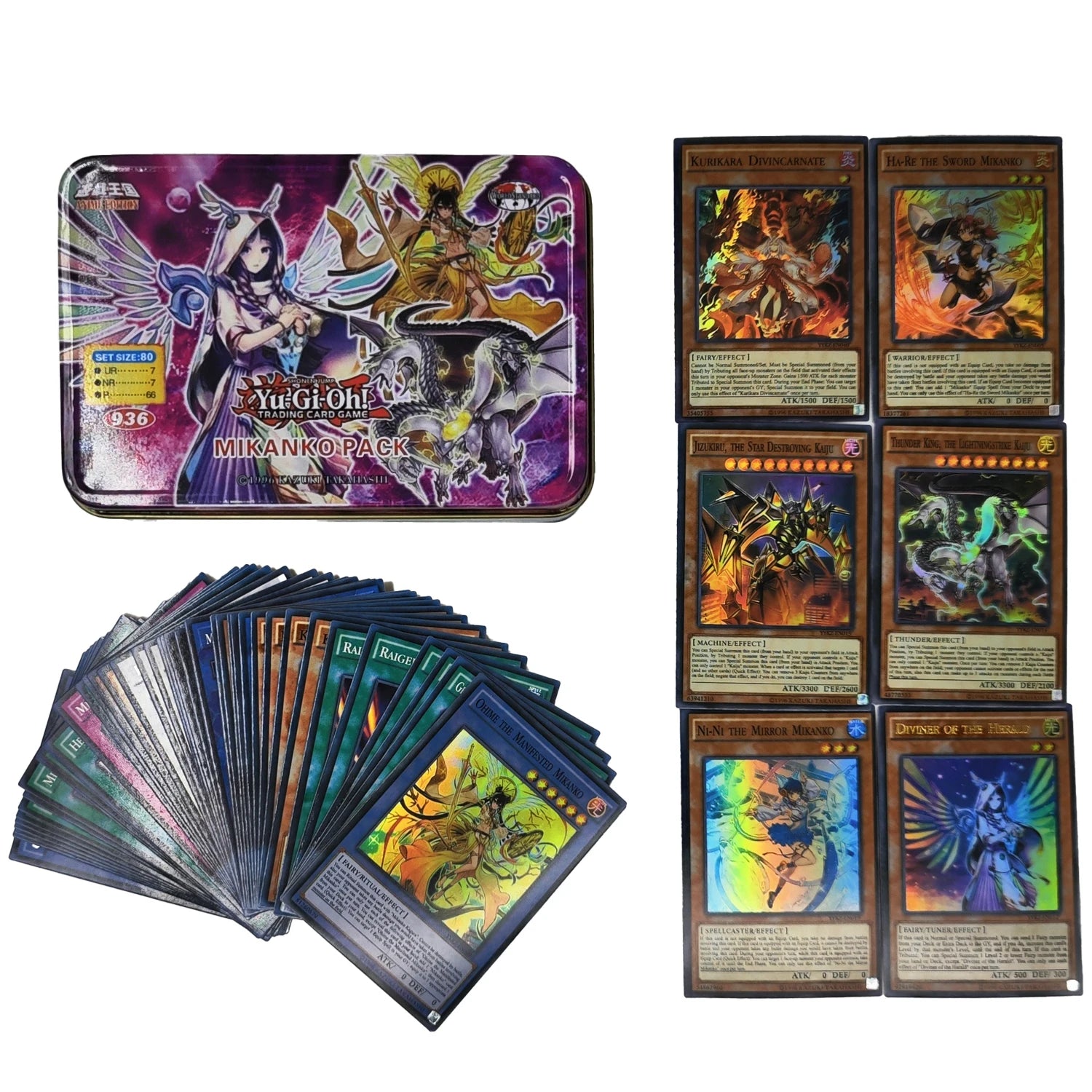 Yu Gi Oh Cards EGYPTIAN GOD PACK Card Deck English TCG Holographic Golden White Dragon Duel Game Collection Card with Tin Box