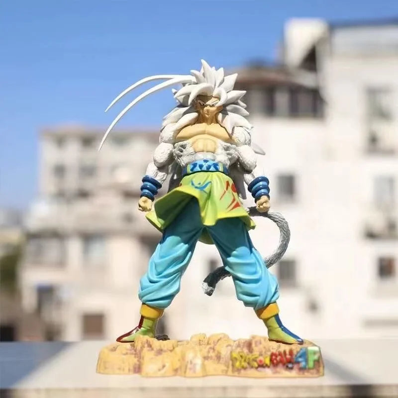 Dragon Ball Z 24cm Son Goku Figure DBZ Super Saiyan 5 Anime Sj5 Figurine Pvc Statue Collectible Desktop Model Doll Gift Toys