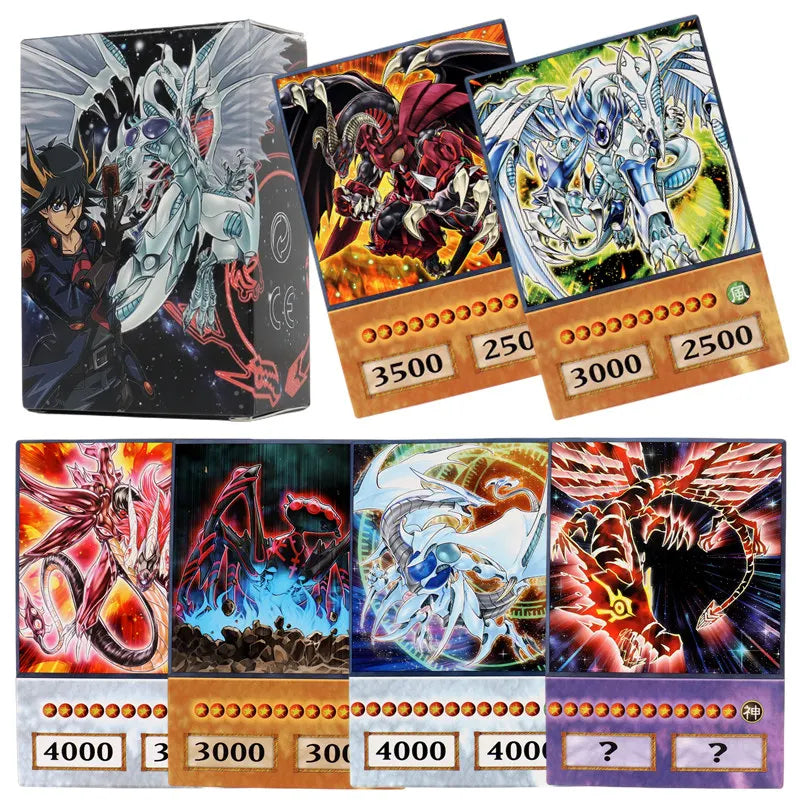 66-148PCS Yugioh Cards with Tin Box Yu Gi Oh Card English Holographic Golden Letter Duel Links Game Card Blue Eyes Exodia