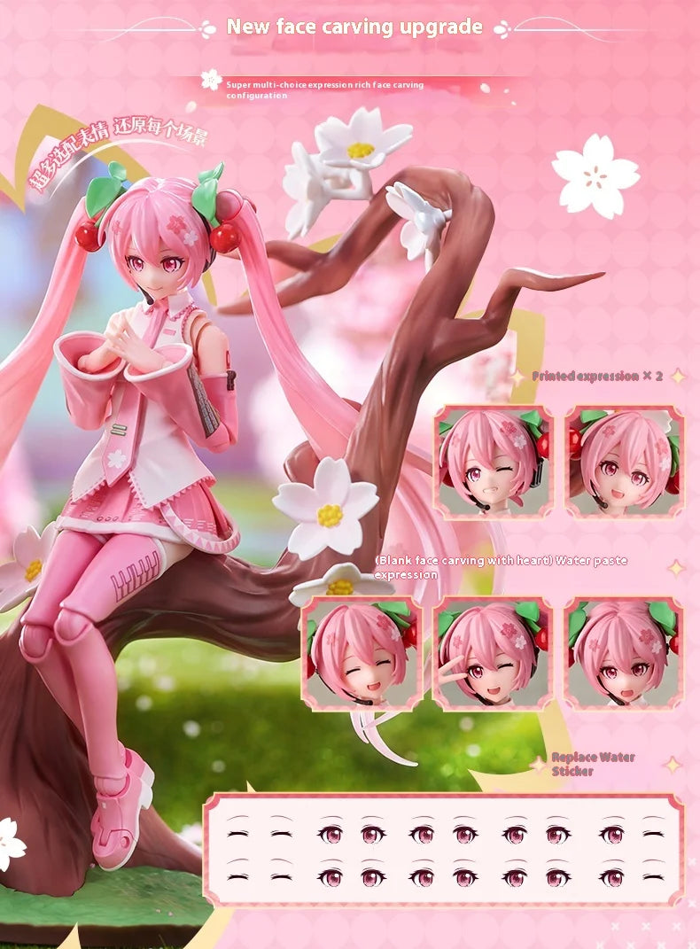Blokees Blockman Cherry Blossom Future Hatsune Miku Miracle Version Sakura Future Doll Model Birthday Gift