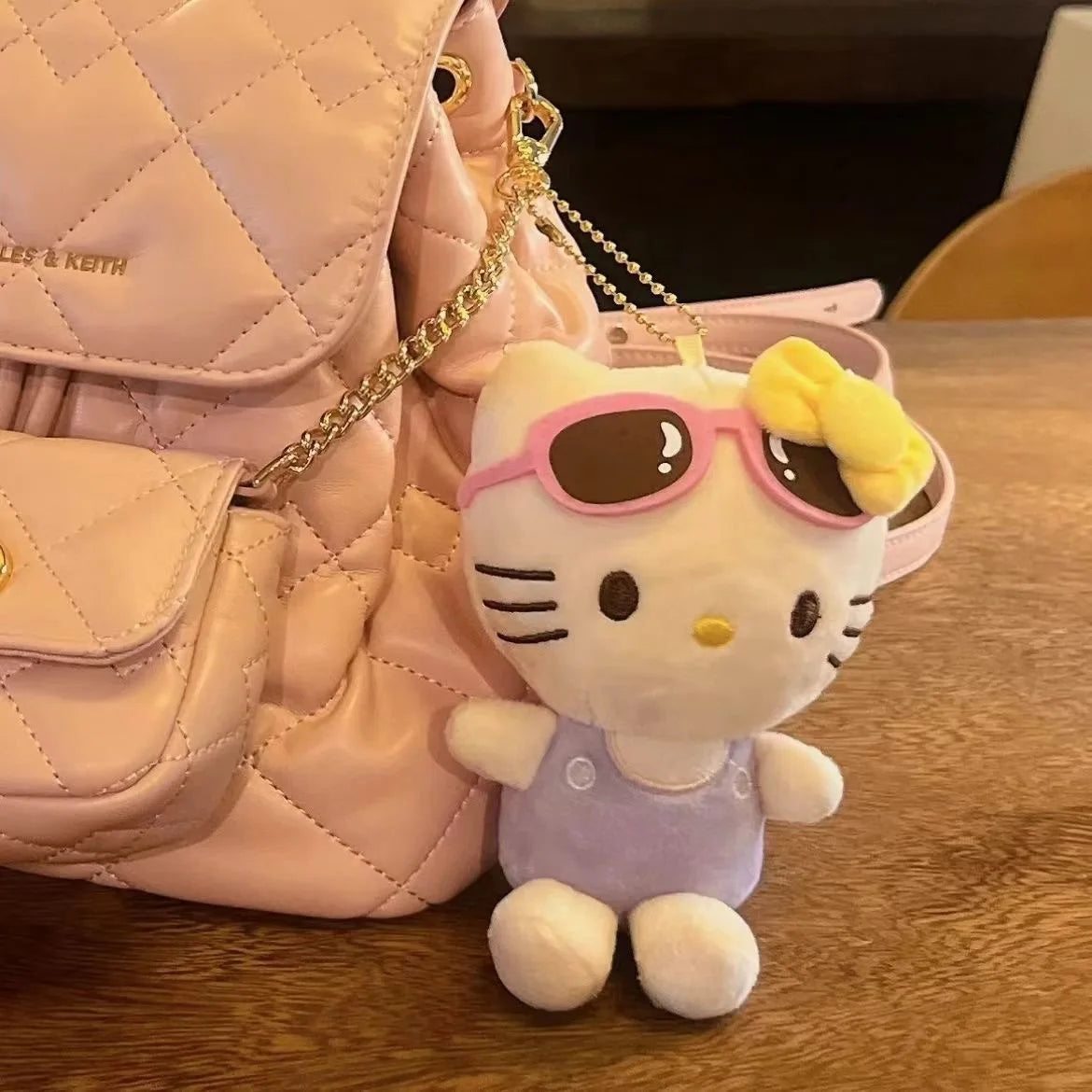 Kawaii Anime New Sanrio Hello Kitty Cartoon Plush Toy Fashion Plush Doll Pendant School Bag Keychain Accessories Gift for Friend