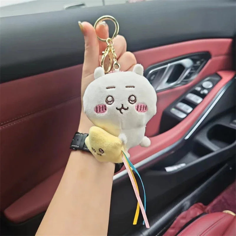 Chiikawa Plush Doll Pendant Star Hugging Series Hachiware USAGI Cute Cartoon Keychain Hanging Keychain Plush Doll Accessories