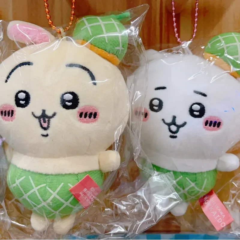 Hokkaido Series Cartoon New Chiikawas Cantaloupe Usagi Doll Self-deprecating Bear Plush Toy Bag Pendant Keychain Decoration Gift