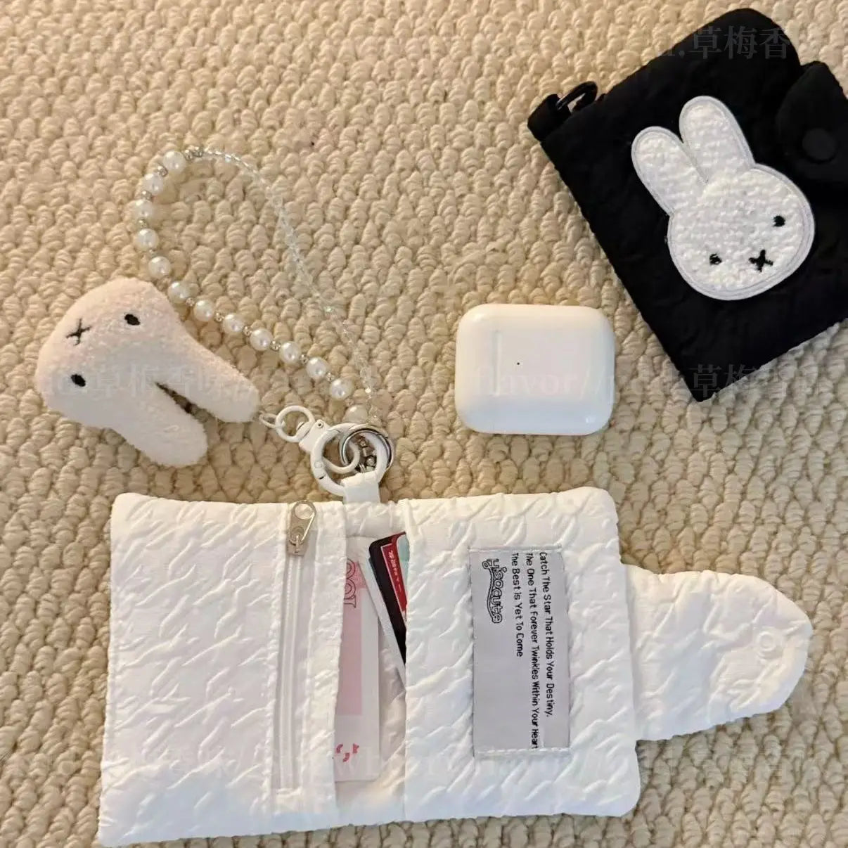 Kawaii Miffy Student ID Bag Portable Change Storage Bag Gift