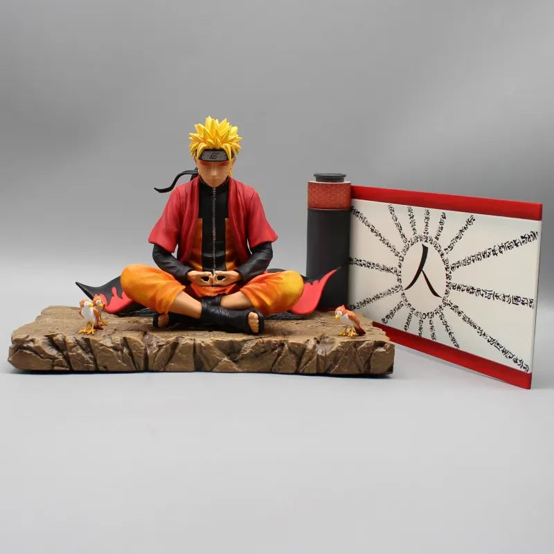 Naruto Shippuden Figure Anime Immortal Mode Uzumaki Naruto Figure Meditate Gk Statue Collection Figurines Model Kids Gifts Toys