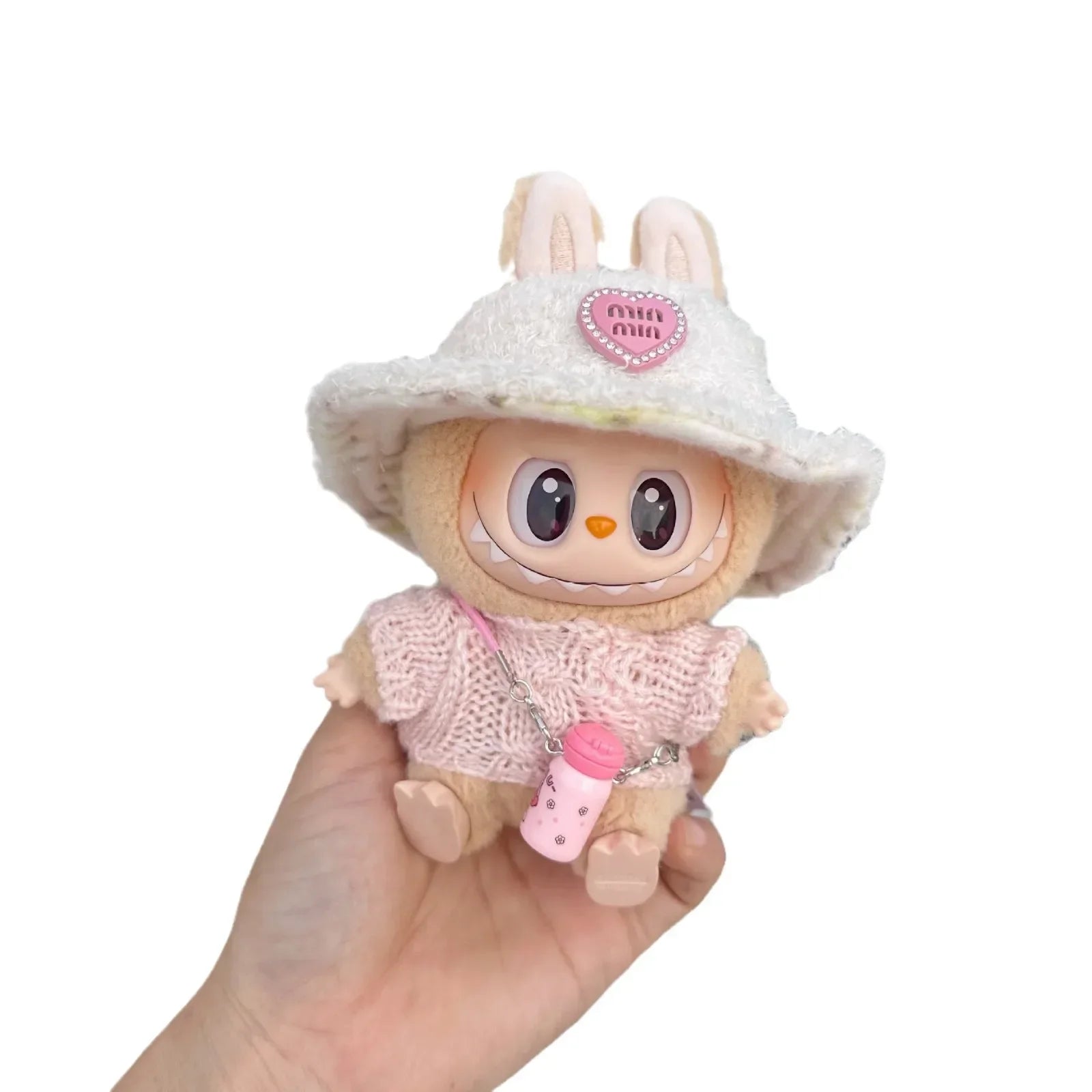 17cm Labubu I II Idol Dolls Cute Mini Plush Doll'S Clothes Korea Kpop Exo Idol Dolls Overalls Clothing DIY Accessories Gifts